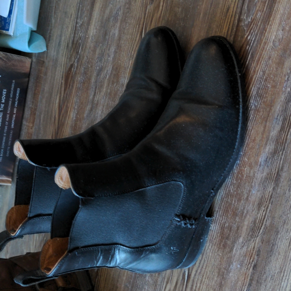 Frye Black Leather Chelsea Boots